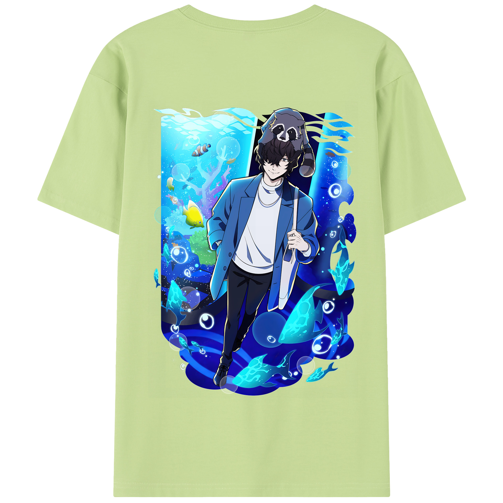 （画像用） 文豪ストレイドッグス Bungo Stray Dogs 綿100％半袖Tシャツ（背面プリント）